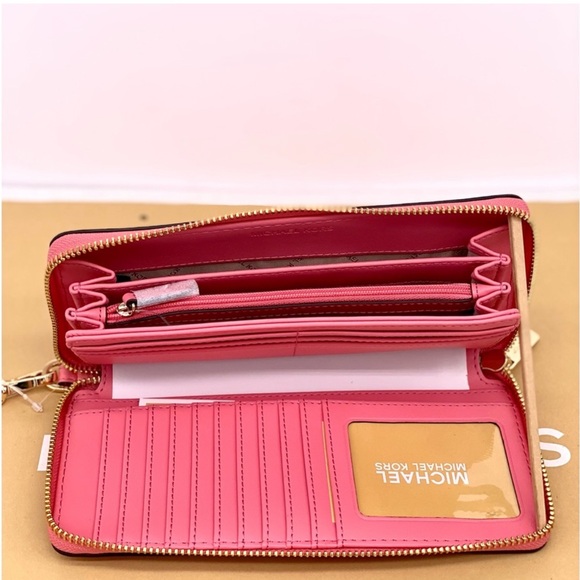Michael Kors Large Continental Wallet Wristlet Tea Rose - Picture 6 of 10